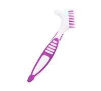 Cosiki Spazzolino per Dentiera per Igiene Orale Spazzolino Denti Bifacciale Manico Ergonomico, 2 Pezzi per Pulizia Protesi per la Pulizia degli Spazi tra i Denti 6,5 X 1,2"