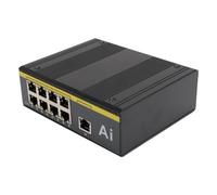 Cosiki Switch Poe a 9 Porte, Switch di Rete Ethernet Ad Alta velocità e Alta Sicurezza per Comunicazioni Industriali