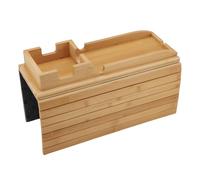 Cosiki Vassoio per Braccioli per Divano, Tavolino per Braccioli per Divano in Legno, Portabicchieri Pieghevole Rimovibile con Design Antiscivolo, Ideale per Bevande, Cellulare e Snack TV, 13,4x16,1