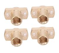 Cosiki Vietto di Piombo Dado in Ottone, Dado Trapezoidale in Ottone T8 in H Flangia Hardware 4pcs Trapezoidale Stampante Accessori Stampanti 3D 8 Mm