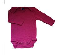 Cosilana - Body a maniche lunghe, 70% lana, 30% seta, Colore: rosa., 74/80 cm