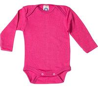 Cosilana - Body a maniche lunghe, 70% lana, 30% seta, Colore: rosa., 98/104 cm