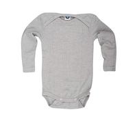 Cosilana, Body Bambino, 45% cotone biologico, 35% lana biologica, 20% seta (1-2 anni, Grigio)