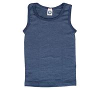 Cosilana - Camicia per bambini, 70% lana 30% seta, Blu marino, 140 cm