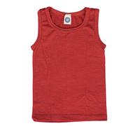 Cosilana - Camicia per bambini, 70% lana 30% seta, Colore: rosso, 4 anni