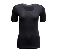 Cosilana, Canottiera da donna a maniche corte, 70% lana (merino, kbT), 30% seta, Fucoso, 50-52