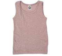 Cosilana - Canottiera per bambini, 45% cotone biologico, 35% lana da allevamento biologico controllato, 20% seta, Rosa mélange., 92 cm