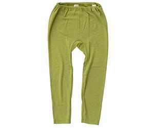 Cosilana, Leggings per bambini, 70% lana, 30% seta, Verde tinta unita., 128