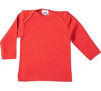 Cosilana - Maglietta intima a maniche lunghe da bambini, 70% lana e 30% seta, Colore: rosso, 86/92 cm