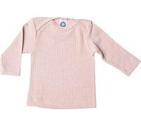Cosilana - Maglietta per neonati e bambini, a maniche lunghe, 45% cotone biologico, 35% lana merino biologica, 20% seta rosa altezza 98/104 cm (2-3 anni)