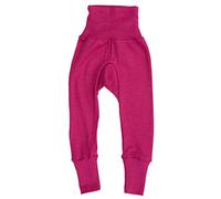 Cosilana - Pantaloni con fascia all’ombelico, 70% lana, 30% seta, Uni Pink, 86/92 cm