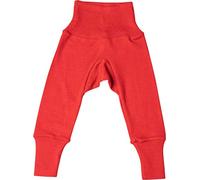 Cosilana Pantaloni da bambino con vita in lana vergine e seta (62-68, rosso)