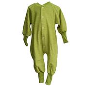 Cosilana, Pigiama intero senza piede, 100% lana, verde kiwi, 74