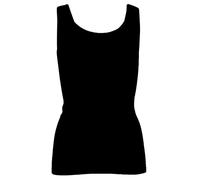 Cosilana, Top/Canottiera da donna in merino, 70% lana (KBA), 30% seta, Nero , 46-48