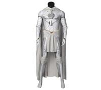 COSLANDERS - Costume da cavaliere lunare da uomo, con mantello, costume da Marc Spector, maschera per Halloween, body da cavaliere lunare (set completo, S)