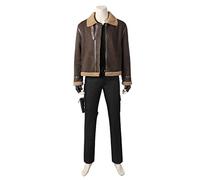 COSLANDERS - Costume da Remake Leon, da uomo, per cosplay, RE4, con giacca Remake Leon, per Halloween (STYLE1, XL)