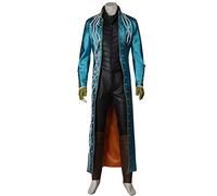 COSLANDERS Devil May Cry 3 Vergil Cosplay Costume Outfit DMC Cosplay Giacca in Pelle Costumi di Halloween, Stile 1, XL