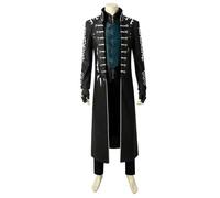 COSLANDERS Devil May Cry5 Vergil Cosplay Costume Outfit DMC Cosplay Giacca di Pelle Costumi di Halloween, Stile 1, M