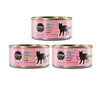 Cosma Asia Fruit in gelatina Pacco misto 6 x 170 g umido gatto - Mix Fruits 2: 3 gusti al Tonno & Granchio con Kiwi, Mela, Pesca