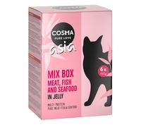 Cosma Asia in busta 24 x 100 g Alimento umido per gatti - Mix: 3 gusti al Pollo + 3 gusti al Tonno