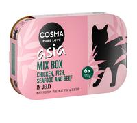Cosma Asia in gelatina 6 x 170 g Alimento umido per gatto - Mix: 4 gusti al Tonno + 1 gusto al Pollo - NOVITÀ