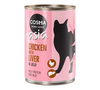 Cosma Asia in gelatina 12 x 400 g Alimento umido per gatti - Pollo con Fegato di Pollo