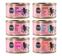 Cosma Thai / Asia in gelatina Pacco misto umido per gatto - 6 x 85 g: 3 gusti al Pollo + 3 gusti al Tonno