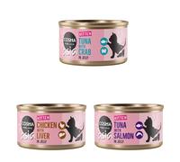 Cosma Asia Kitten in gelatina 6 x 85 g umido per gatti - Mix: 2x Tonno con Granchio, 2x Tonno con Salmone, 2x Pollo con Fegato di Pollo