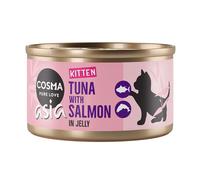 Cosma Asia Kitten in gelatina 24 x 85 g umido per gatti - Tonno con Salmone