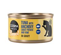 Cosma Bowl 12 x 80 g Alimento umido per gatto - Tonno con Acciughe