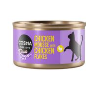 Cosma DUO Layer 6 x 70 g Umido per gatto - Mix: 4 gusti al Pollo + 2 al Tonno
