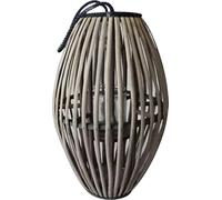 Cosma HO806043-GREY - Lanterna Violette in Vetro e Vimini Grigio
