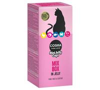 Cosma Mini Jelly Cups 6 x 25 g Snack per gatto - Mix: 2x Petto di Pollo, 2x Tonno del Pacifico, 1xTonno e Granchio, 1xPollo e Gamberetti