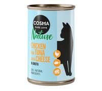 Cosma Nature 12 x 140 g Alimento umido per gatti - Pollo & Tonno con Formaggio