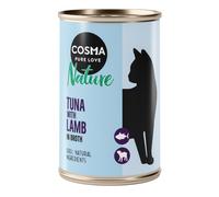 Cosma Nature 6 x 140 g Alimento umido per gatti - Tonno con Agnello - NUOVO!