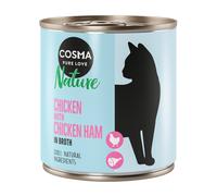 Cosma Nature 6 x 280 g Alimento umido per gatti - Pollo & Prosciutto di Pollo
