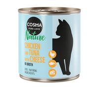 Cosma Nature 6 x 280 g Alimento umido per gatti - Pollo & Tonno con Formaggio