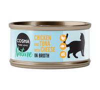 Cosma Nature 6 x 70 g Alimento umido per gatti - Pollo & Tonno con Formaggio