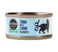 Cosma Nature 6 x 70 g Alimento umido per gatti - Tonno con Agnello