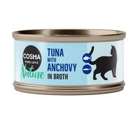 Cosma Nature 6 x 70 g Alimento umido per gatti - Tonno con Alici intere