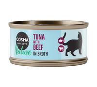Cosma Nature 6 x 70 g Alimento umido per gatti - Tonno con Manzo