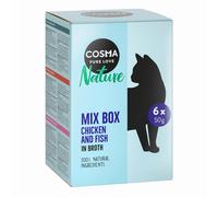 Cosma Catfood Cosma Nature in busta – Mix 4 gusti al pollo e 2 gusti al tonno – 12 x 50 g