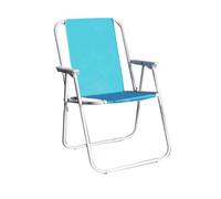 SEDIA SPIAGGIA POLTRONA GIARDINO TERRAZZA PISCINA VERDE METALLO VERNICIATO