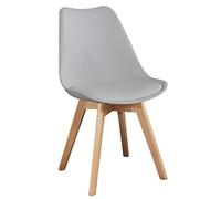 Cosma - Set 4 Sedie, Legno e Plastica cm 48x43x82 h Grigio