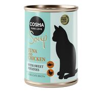Cosma Soup 12 x 100 g umido gatto - Tonno e Pollo con Patate dolci