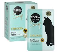 Cosma Soup 12 x 40 g umido per gatto - Petto di Pollo con Asparagi