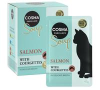 Cosma Soup 12 x 40 g umido per gatto - Salmone con zucchine