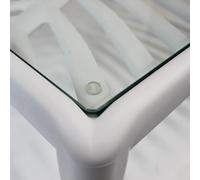 Cosma Tavolino Quadrato in Polipropilene 70x70x32 cm Bianco