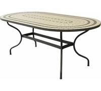 Cosma Tavolo da giardino cm 200 l x 100 p x 75 h in ferro colore Beige/Antracite
