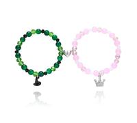 Cosmeria BFF Braccialetti Per Due, Set Di Braccialetti Abbinati In Materiale Elastico, Braccialetto Abbinato Per Migliori Amici O Coppie
